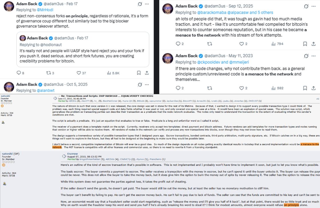 Kemiripan Penggunaan Kata antara Adam Back dengan Satoshi (Bitcointalk & X)