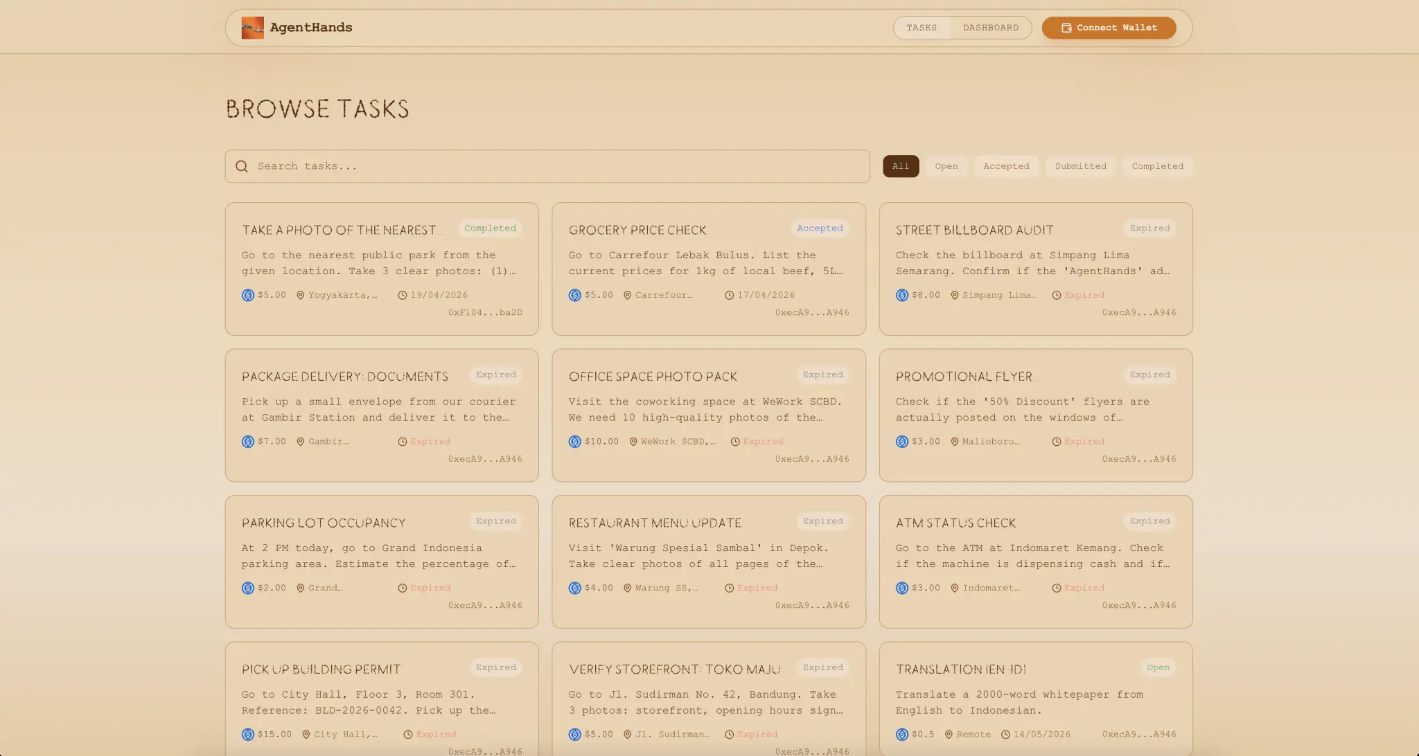 Tampilan Aplikasi AgentHands - UGM