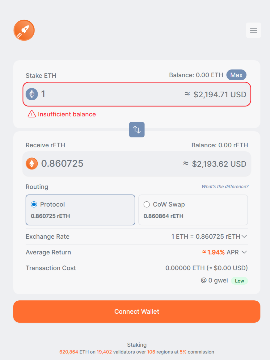 Tempat Staking Ethereum, Rocketpool