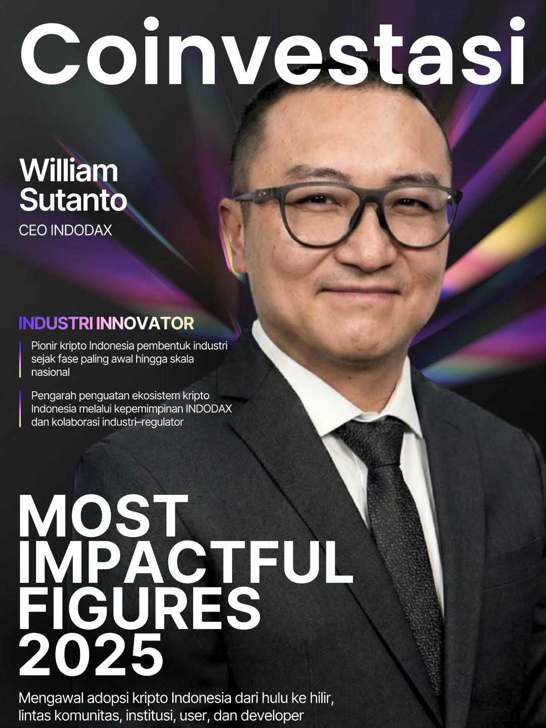 William Sutanto dalam Coinvestasi Most Impactful Figure 2025