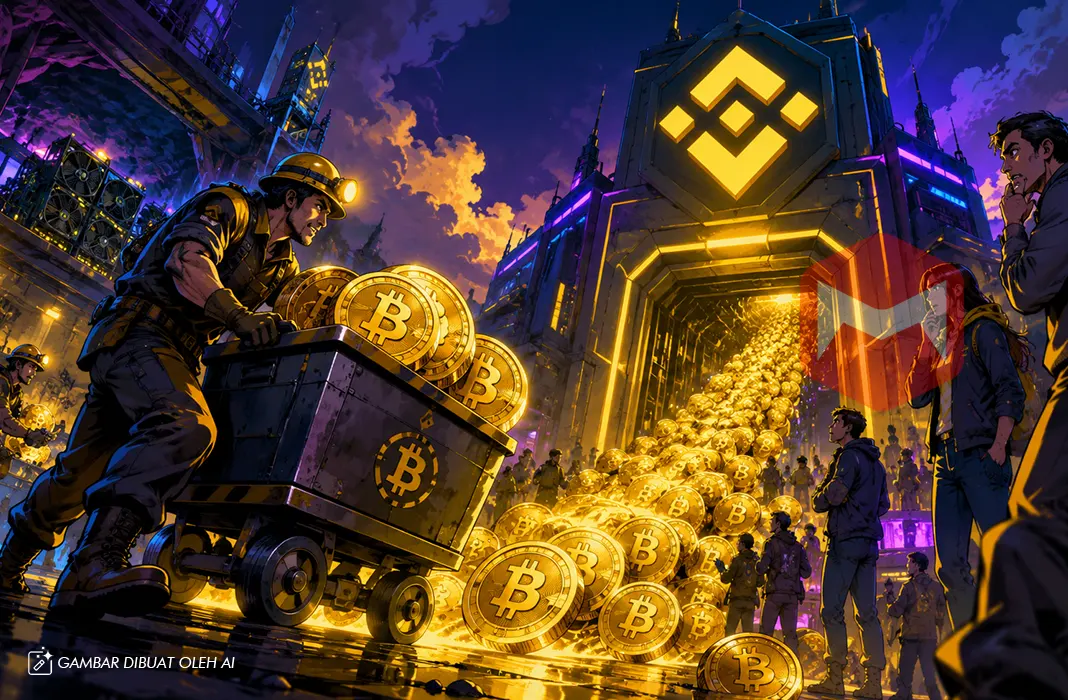 Arus Bitcoin dari Penambang ke Binance Tembus 21.000 BTC, Sinyal Bearish