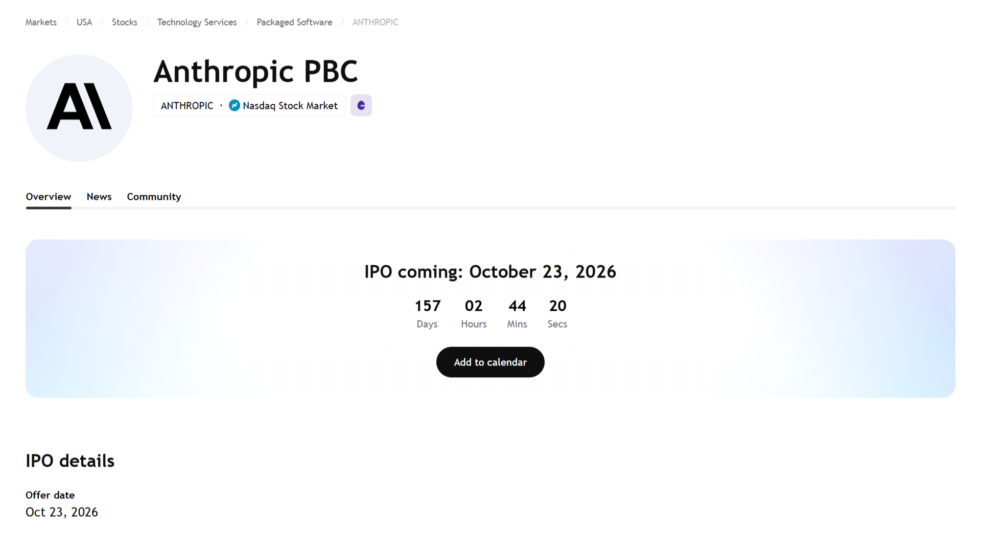 Countdown IPO Anthropic