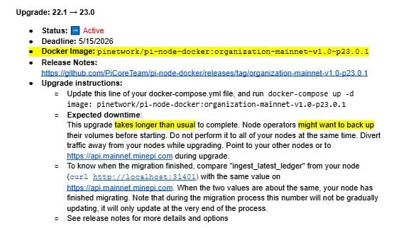 Informasi Terkait Upgrade Pi Network Protocol 23