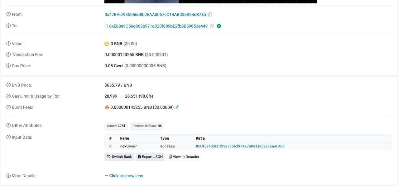 Pemindahan Owner Smart-Contract - Tahax