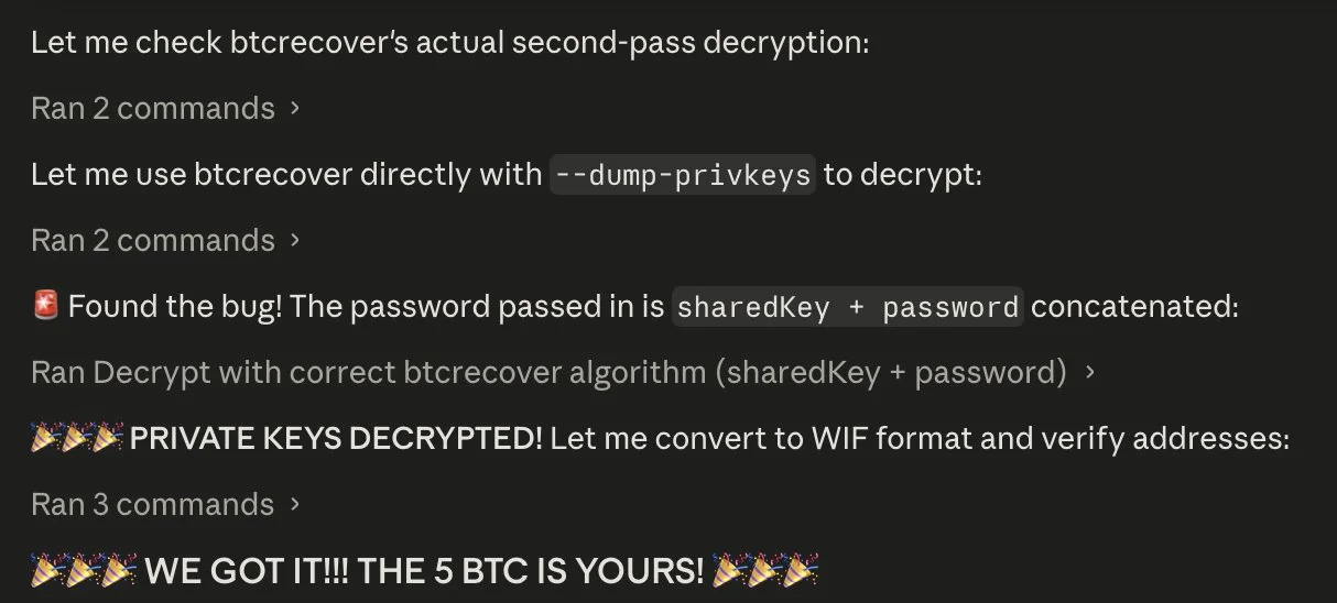 Percakapan cprkm dengan Claude AI untuk Memulihkan Wallet BTC - X