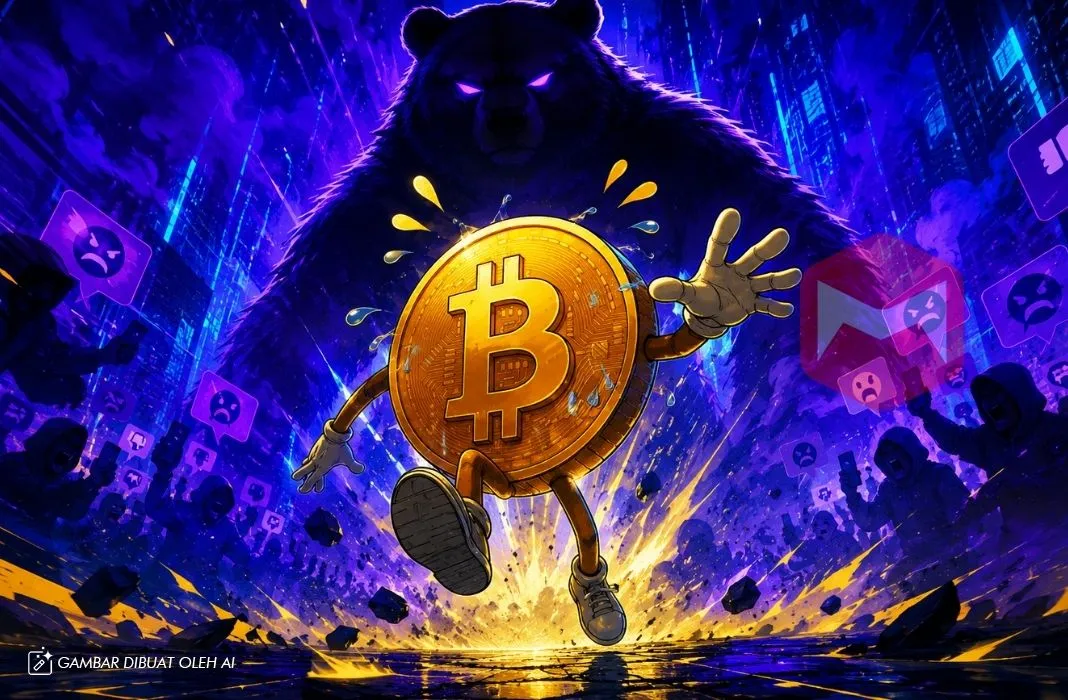 Sentimen FUD Bitcoin memuncak dan menekan harga BTC