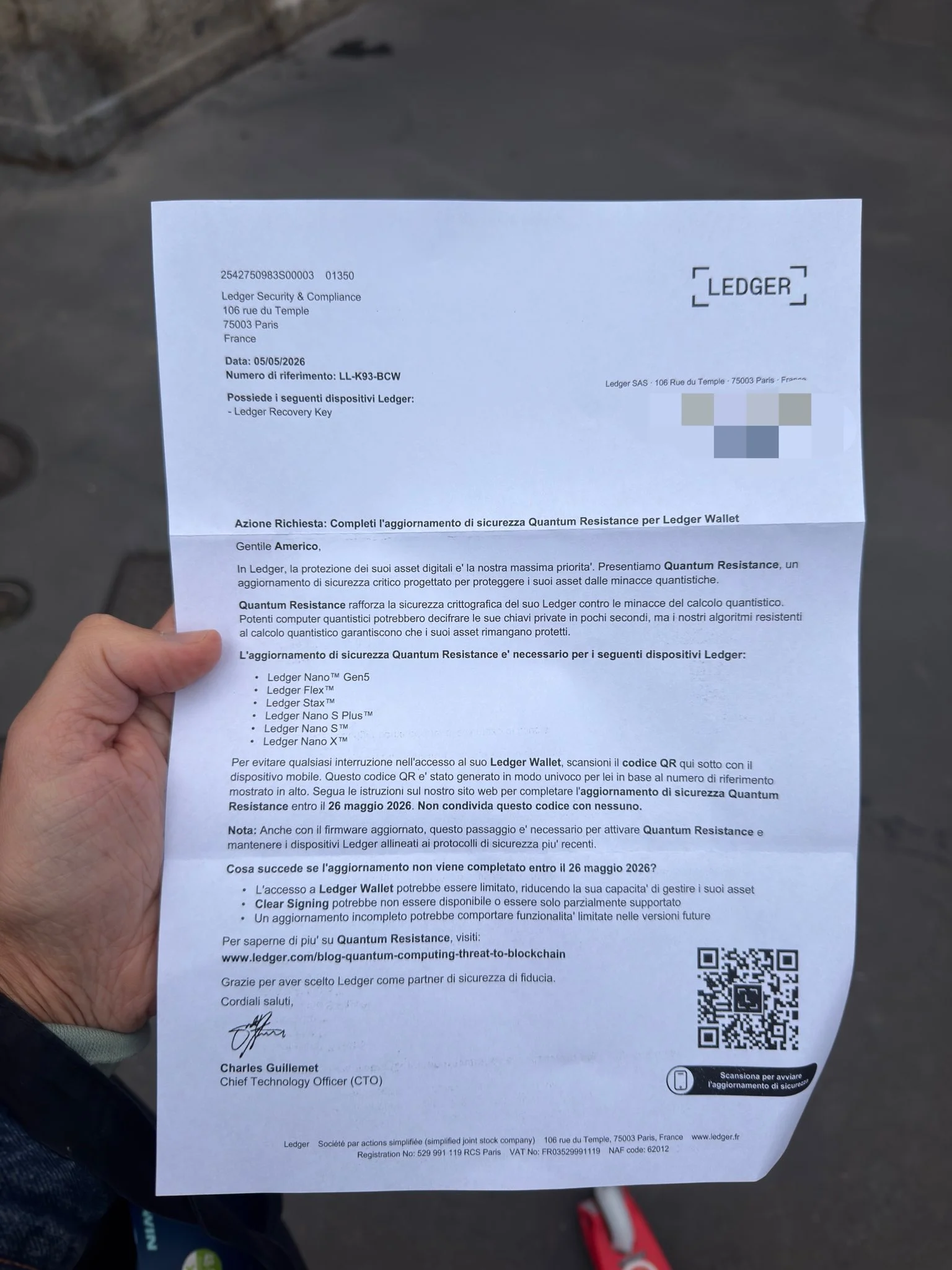 Surat Palsu yang Menyasar Pengguna Ledger - tic.eth