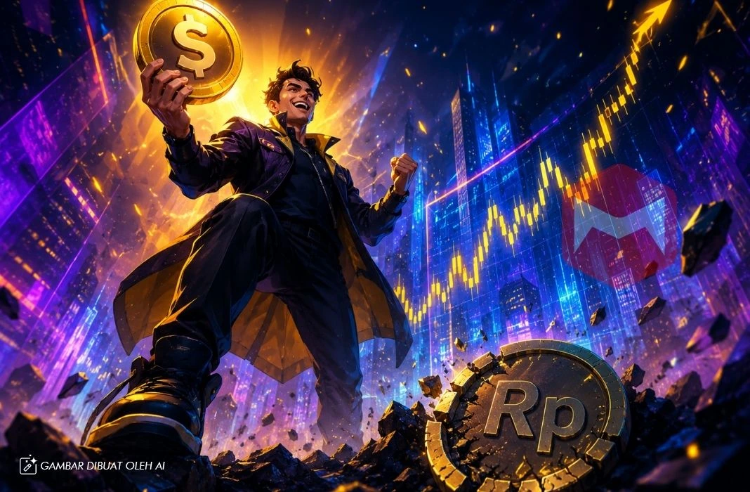Trader Kripto Cuan dari USDT karena nilai ruipiah IDR melemah ke USD dolar AS