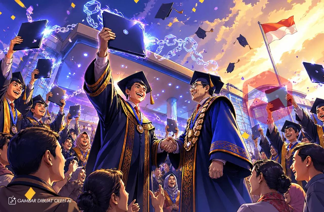 Udinus Cetak Sejarah, 841 Lulusan Kantongi Ijazah Blockchain