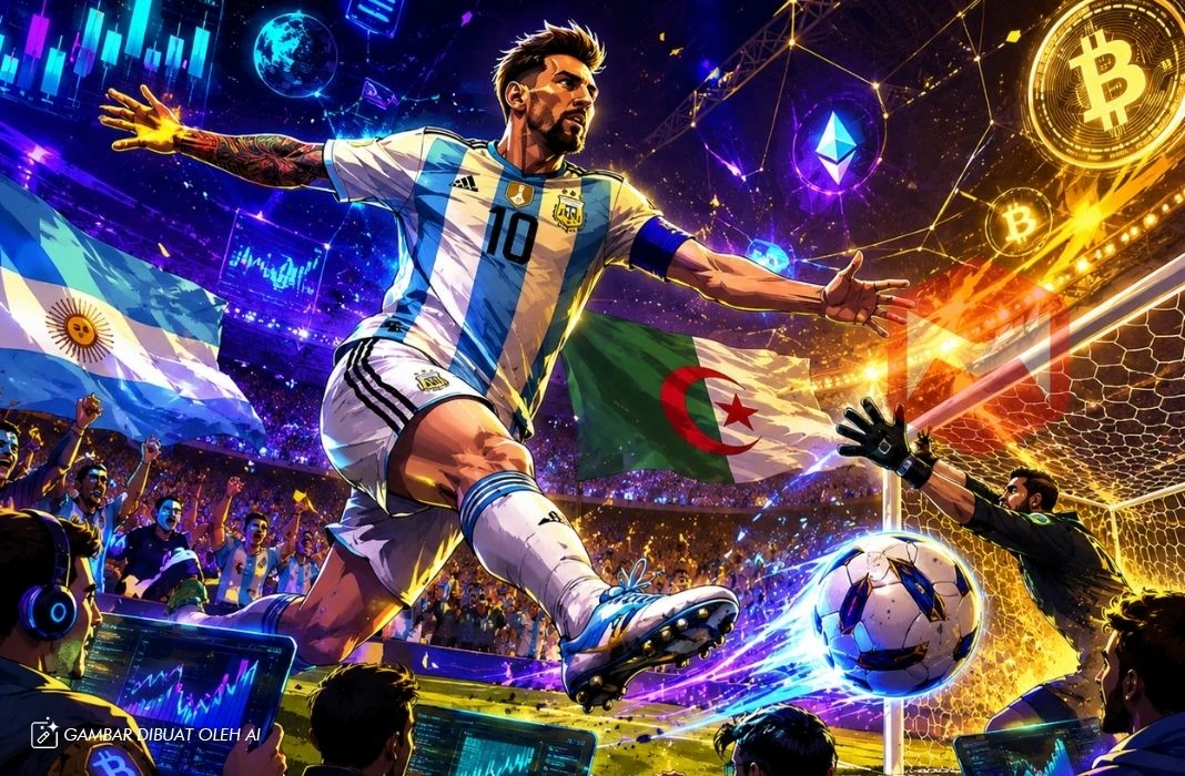Lionel Messi cetak hattrick saat Argentina melawan algeria di pildun 2026 dan banyak trader polymarket untung