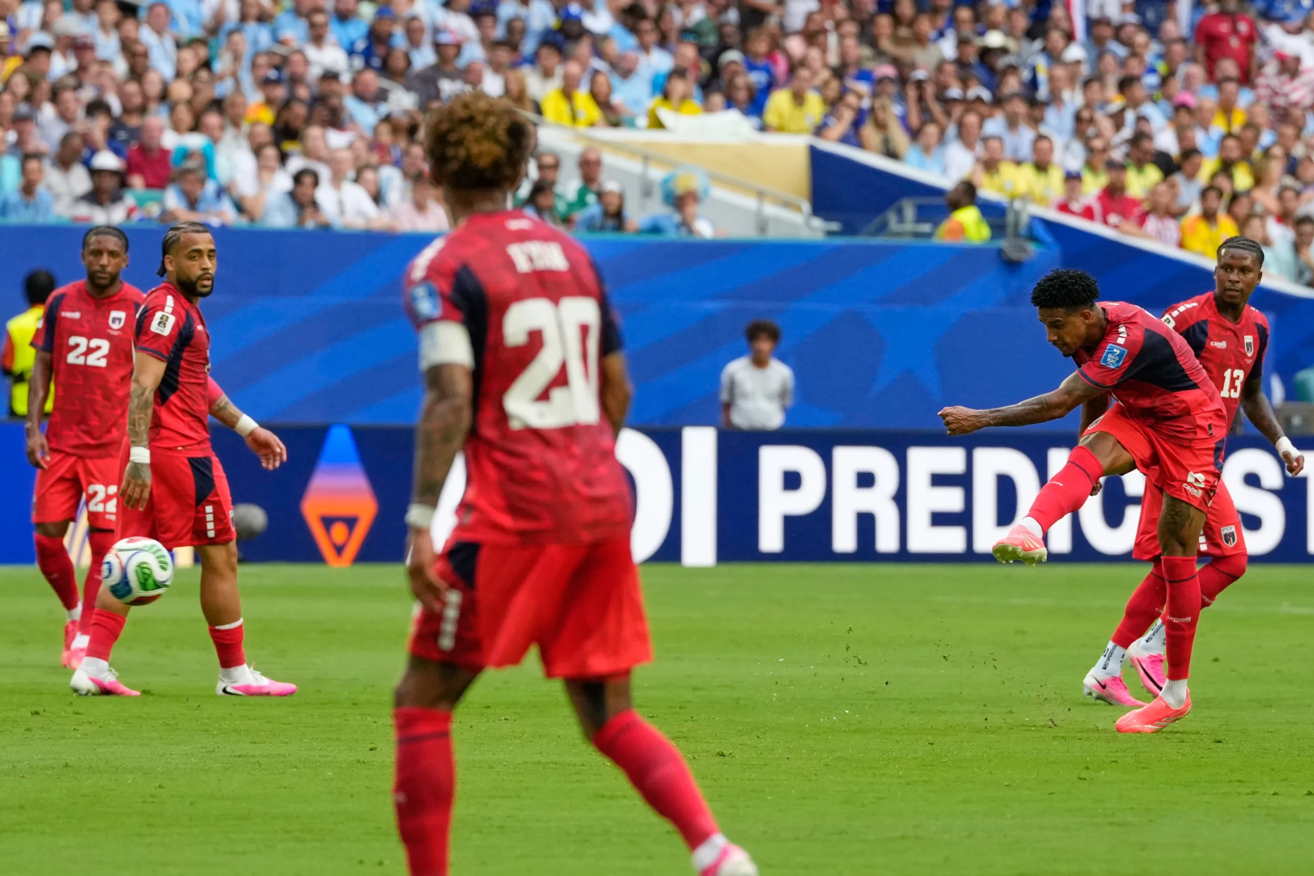 Momen Kevin Pina Mencetak Gol saat Laga Cabo Verde Melawan Uruguay pada Piala Dunia 2026 - AP