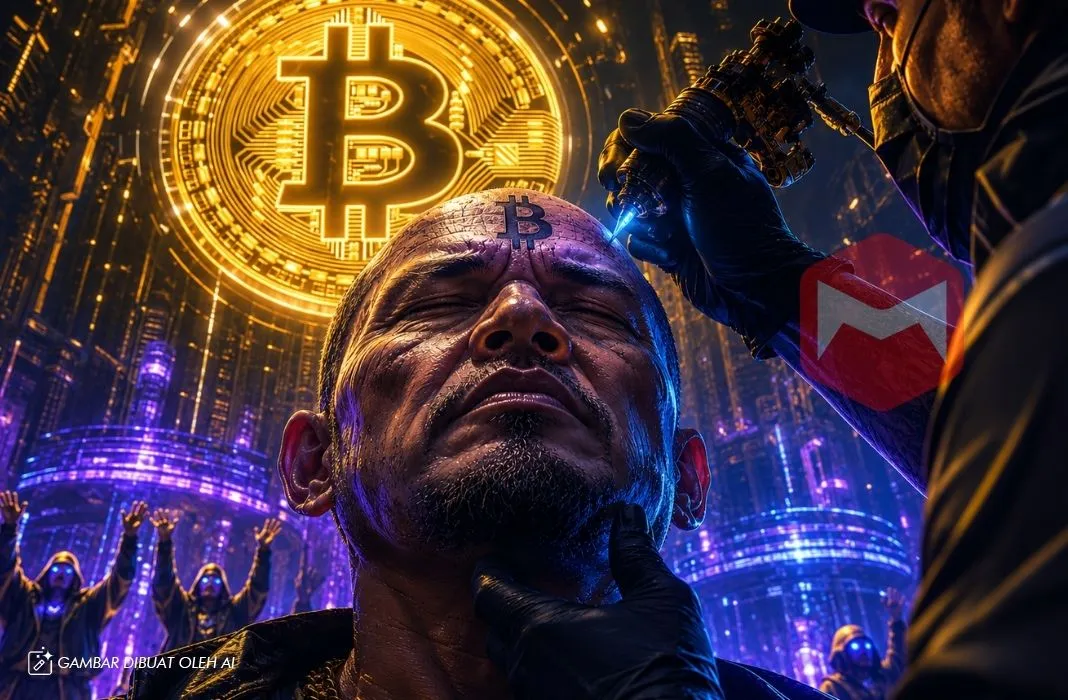 Pria membuat tato di dahi demi hadiah kripto rp45 juta dari bounty di pump.fun