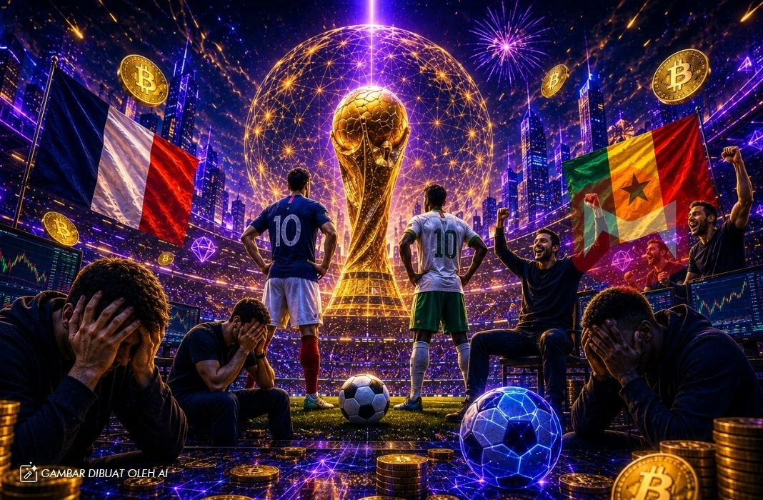 Trader Polymarket Rugi miliaran rupiah di laga prancis vs senegal pada piala dunia 2026