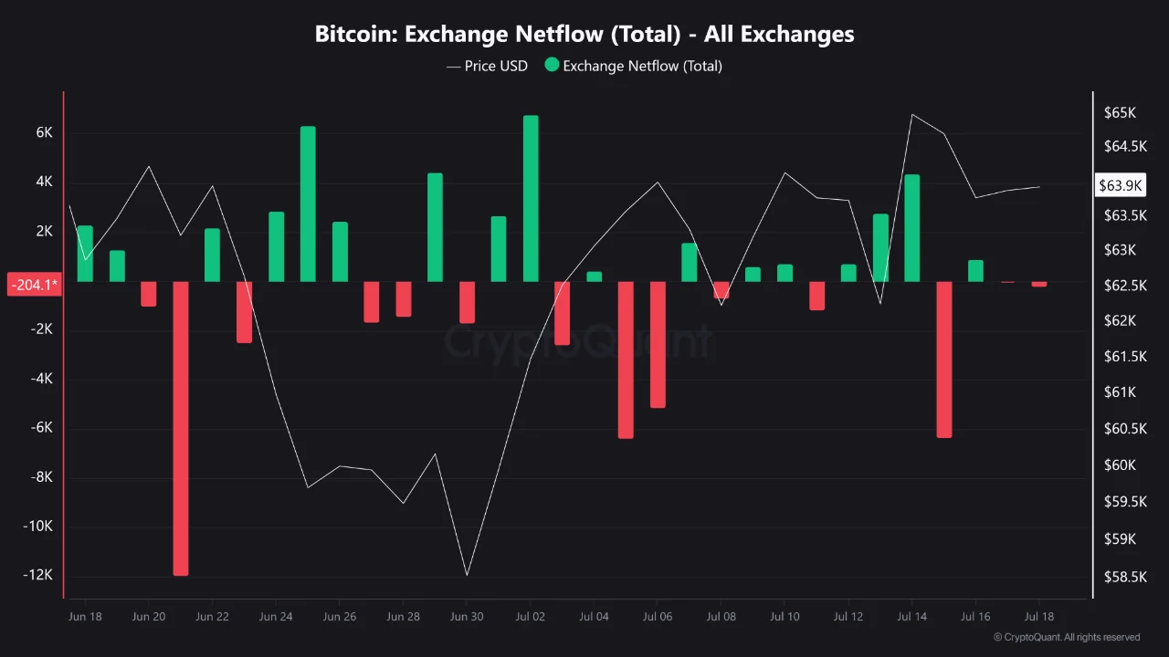 Bitcoin netflow 19 jul