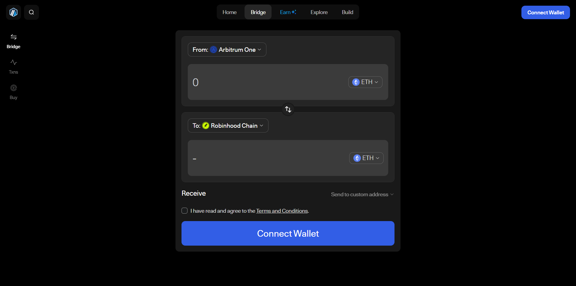 Platform Bridge Robinhood Chain Arbitrum Canonical Bridge