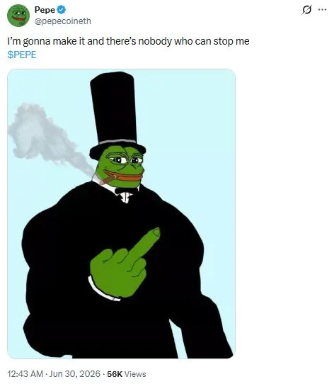 Tweet Terbaru Akun Resmi PEPE - X