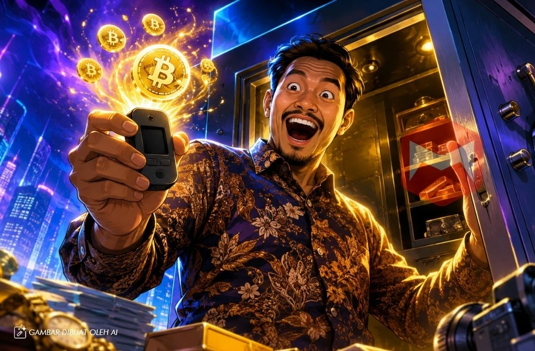 Seorang prial asal indonesia menemukan 10 Bitcoin yang tersimpan di cold wallet pada brankas