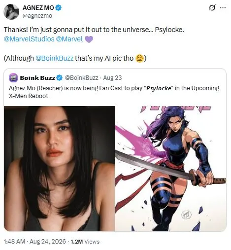 Tweet Agnez Mo Terkait Peran Psylocke di X-Men - X