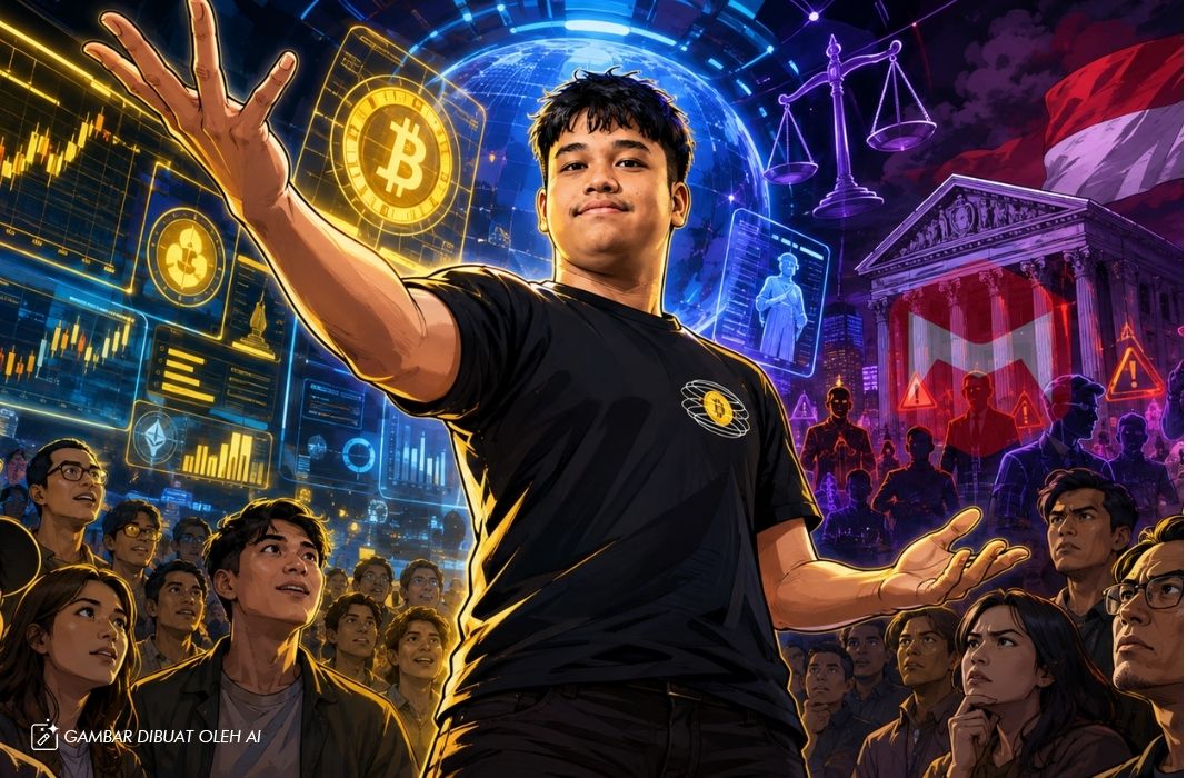 Yudo Sadewa Anak Purbaya Menteri Keuangan RI promosi crypto exchange yang belum legal di indonesia