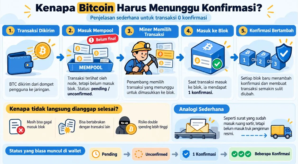 Kenapa Bitcoin Harus Menunggu Konfirmasi