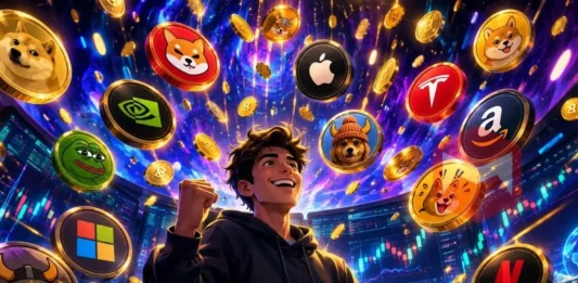 Meme coin saham robinhood chain saham tokenisasi