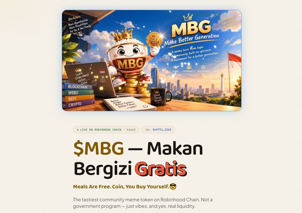 Tampilan Situs Kripto MBG