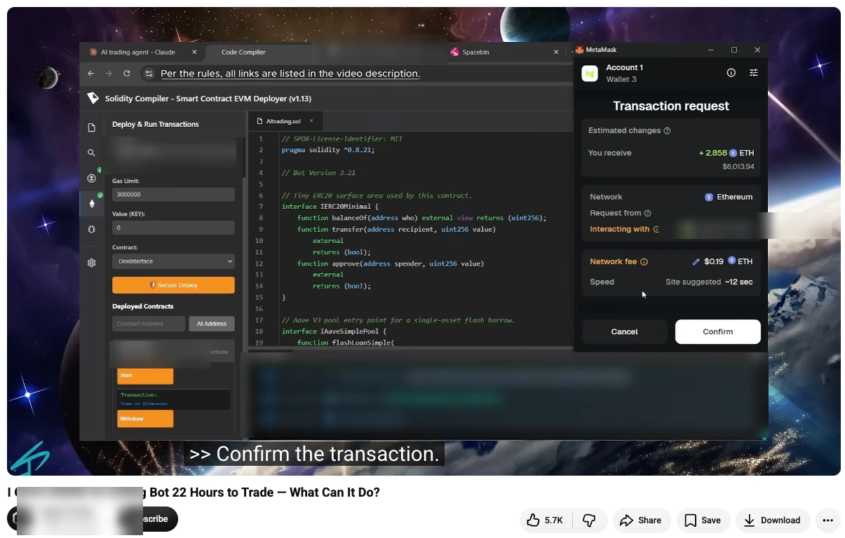 Tangkapan Layar Tentang Tutorial Pembuatan Bot Trading AI Palsu - TRM Labs