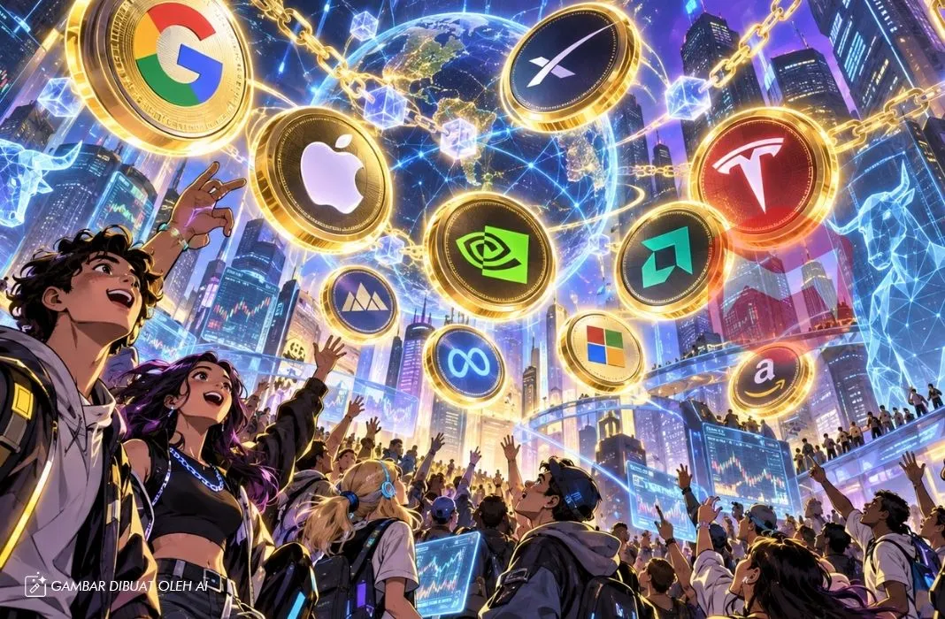 transaksi dan volume saham on-chain atau tokenized stocks meningkat tajam
