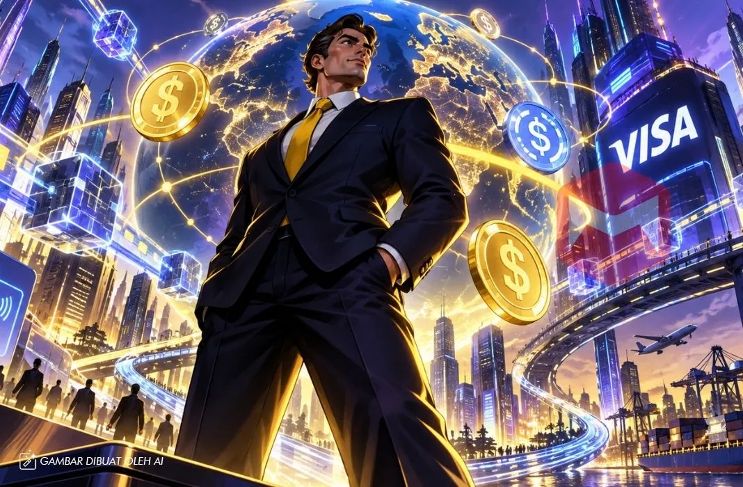 visa sistem pembiayaan berbasis blockchain stablecoin