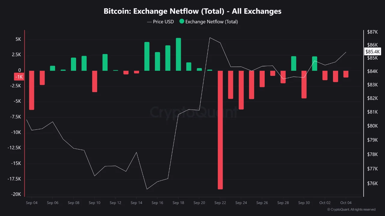 Bitcoin Exchange netflow