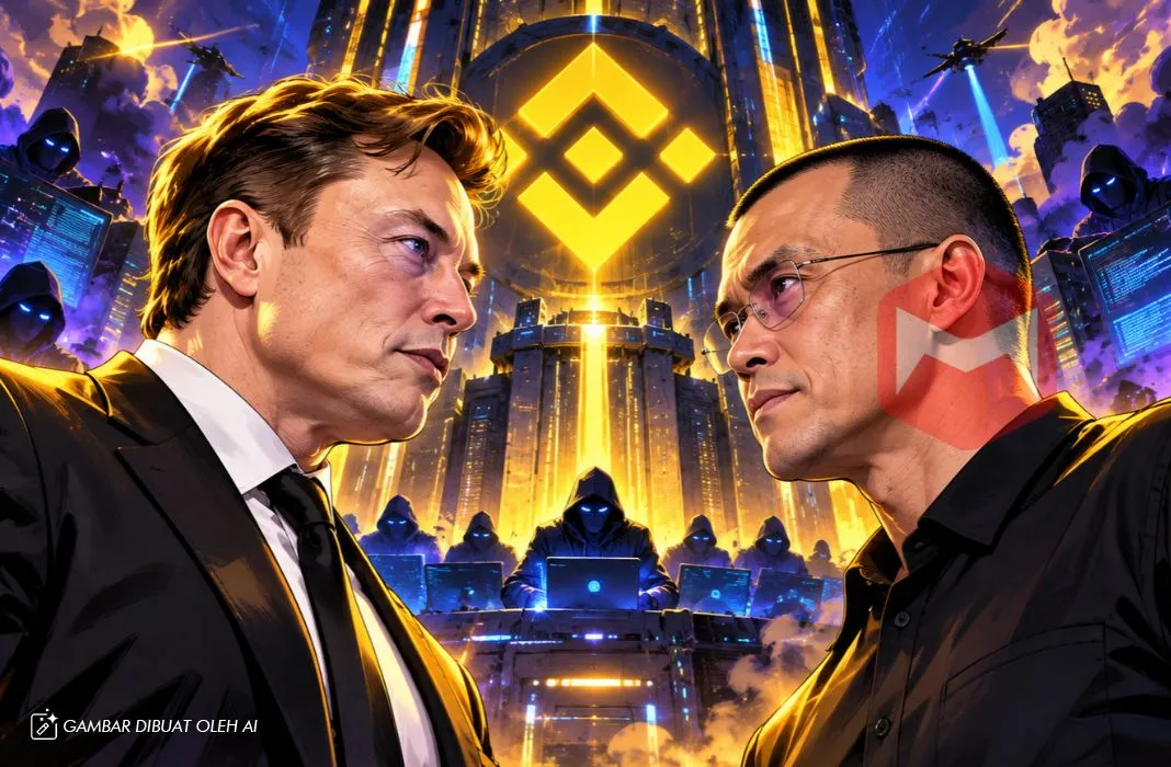 Peretasan Binance Drama Elon musk vs Changpeng Zhao CZ